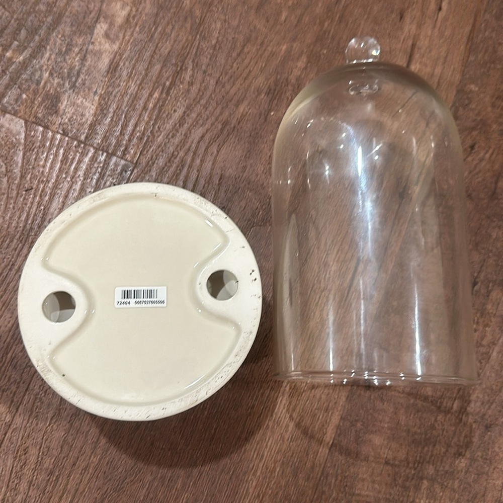 Bath&Body Works cream colored cloche glass mini 1.3oz candle luminary - Picture 6 of 8